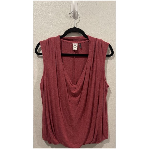AKEMI + KIN Burgundy V-Neck Sleeveless Blouse - Picture 1 of 3